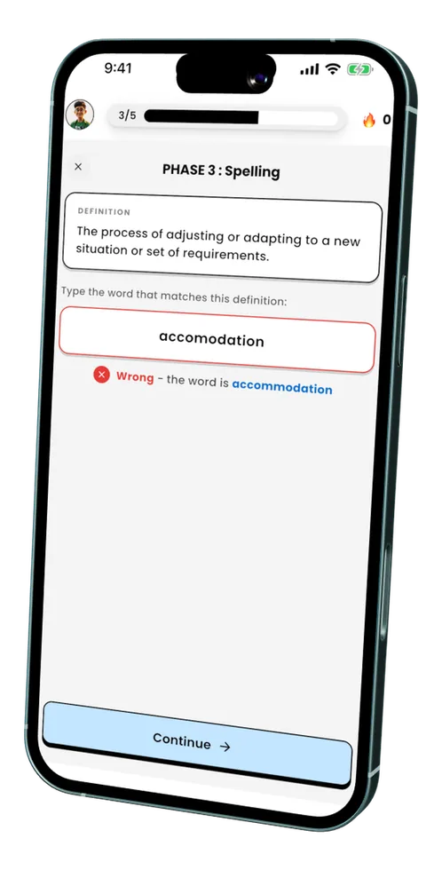 VocabMate Pro roadmap showing Oxford 3000 levels and boss battles