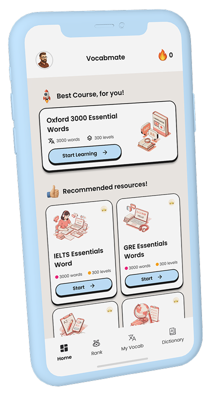 VocabMate Pro Oxford 3000 Essential vocabulary pack with 300 levels